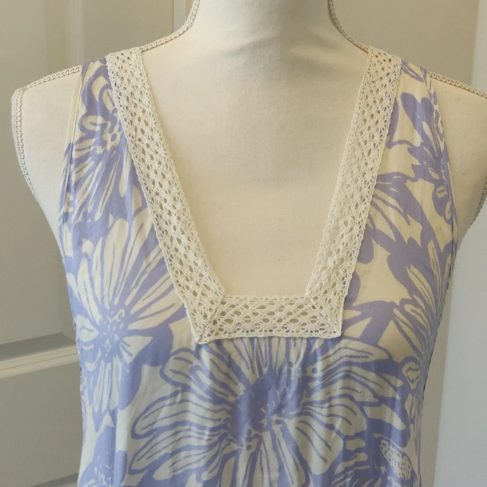New!Free people slip on boho-chick tier cornflower combo maxi dress Cottagecore - Picture 8 of 15